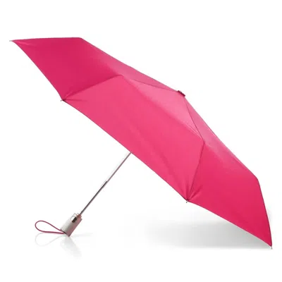 Totes Automatic Open/close Umbrella In Very Berry In Pink