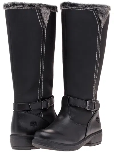 Totes Esther Womens Cold Weather Pull On Winter & Snow Boots In Black