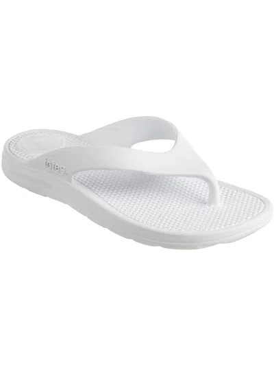 Totes Lightweight Sol Bounce Ara Womens Slip On Casual Flip-flops In White