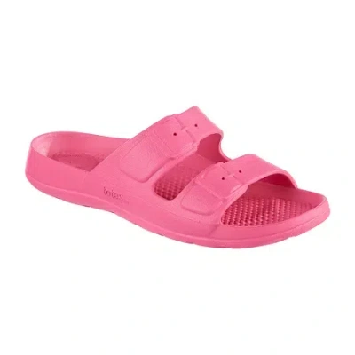 Totes Little & Big Kid Unisex Molded Double Buckle Slide Sandals In Pink