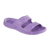 Totes Little & Big Kid Unisex Molded Double Buckle Slide Sandals In Purple