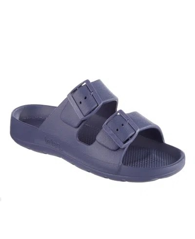Totes Men's Double Buckle Adjustable Slides