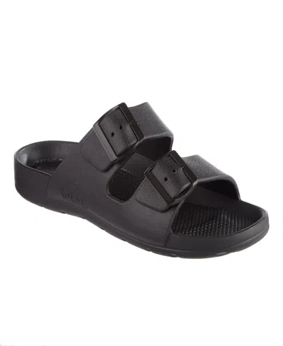 Totes Men's Double Buckle Adjustable Slides