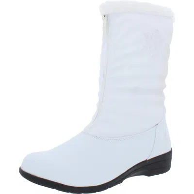 Totes Nicole Womens Cold Weather Zipper Winter & Snow Boots In White