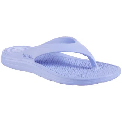Totes Periwinkle Womens Solid Man Made Flip-flops In Purple