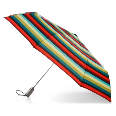 Totes Titan Auto Open/close Umbrella In Enchanted Stripe In Multi