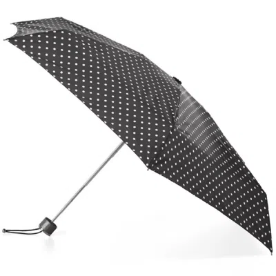 Totes Titan Mini Manual Umbrella In Black/white Dot In Orange