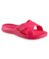 Totes Women's Molded Cross Slide Sandals With Everywear In Azalea