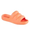 Totes Women's Molded Puffy Slide With Everywear In Tigerlilly