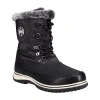 Totes Womens Avery Waterproof Insulated Flat Heel Winter Boots In Black