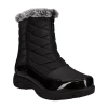 Totes Womens Esther Waterproof Insulated Flat Heel Winter Boots In Black