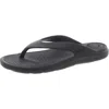 Totes Womens Slip On Open Toe Flip-flops In Black