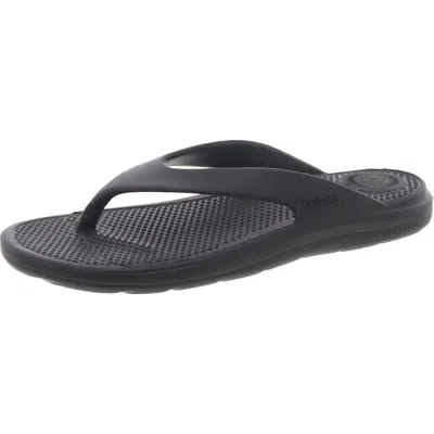 Totes Womens Slip On Open Toe Flip-flops In Black