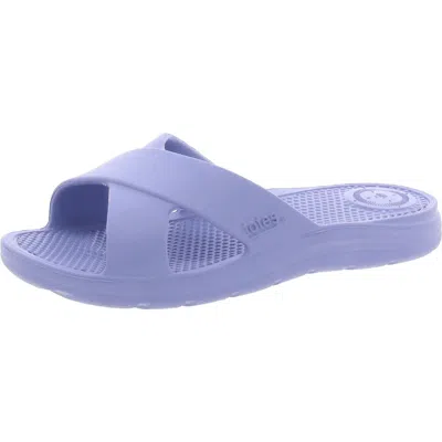 TOTES WOMENS SOLID POOL SLIDES