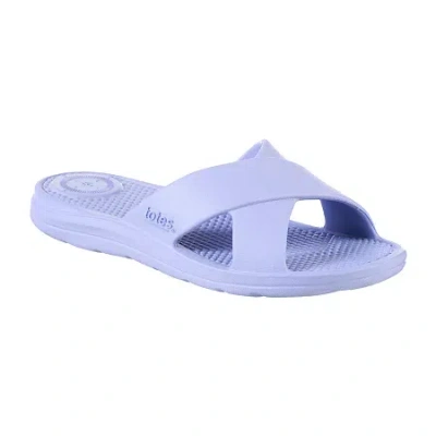 Totes Womens  Sandals Slide Sandals In Blue