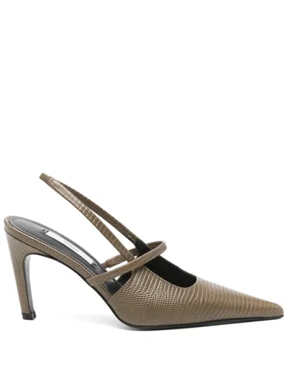 Totême 100mm Lizard-embossed Slingback Pumps