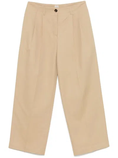 TOTÊME RELAXED CHINO TROUSERS,242.WRB1641.FB0103 272 DESERT