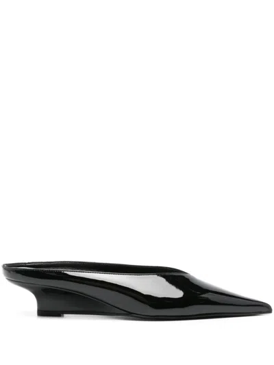 Totême 35mm Patent-leather Mules In Black