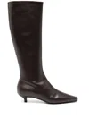 Totême 35mm The Slim Knee-high Boots In Brown