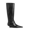 Totême Toteme Women Sharp Knee-high Leather Boots In Black