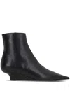 Totême Toteme Sharp 50 Leather Ankle Boots In Black
