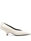 Totême The Wedge Heel 55 Leather Pumps In Neutrals