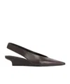 Totême The Wedge-heel Slingback Bark In Black