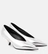 Totême Toteme Pointed Toe Metallic Faux Leather Pump In Silver