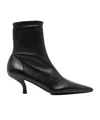 Totême 60mm The Suede Heeled Sock Boot In Black