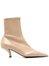 Totême 55mm The Heeled Sock Boots In Brown