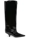 Totême Patent Leather Knee-high Boots In Black