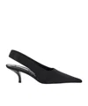 Totême Classic Leather Slingback Heels In Black