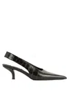 Totême Toteme Croc-embossed Leather Slingback Pump