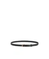 Totême Toteme Leather Thin Belt In Black
