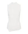 Totême Almaz Asymmetric Ribbed Tank Top In White
