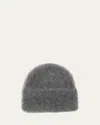 Totême Alpaca Knit Beanie In Dark Grey Melange 083