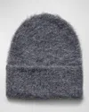 Totême Alpaca Knit Beanie In Dark Grey Melange