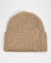 Totême Beige Alpaca Knit Beanie In Truffle Melange 236