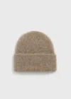 Totême Alpaca Knit Beanie Truffle Melange In Truffle Melange