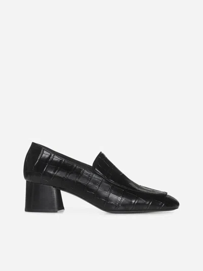 Totême 55mm The Block Heel Leather Pumps In Black
