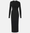 TOTÊME ASYMMETRIC JERSEY MIDI DRESS