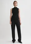 Totême Asymmetric Knit Top Black In Black