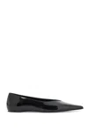 Totême Asymmetric Patent Leather Baller In Black