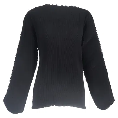 Totême Azores Boat Neck Slouch Top In Black Polyester