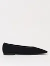 Totême Toteme Minimalist Velvet Ballerinas Shoes In Black