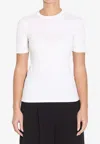 Totême Classic Ribbed T-shirt In White