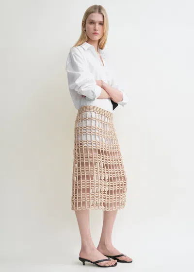 Totême Beaded Skirt Vanilla