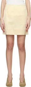 Totême Beige Crepe Miniskirt In Ecru 116