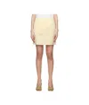 Totême Beige Crepe Miniskirt In Nude