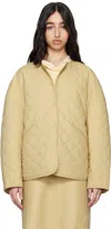 Totême Beige Quilted Jacket In Desert 272